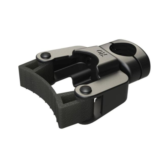 Stockhalterklemme universal mit Kunststoff-Schelle 22 mm und 25 mm